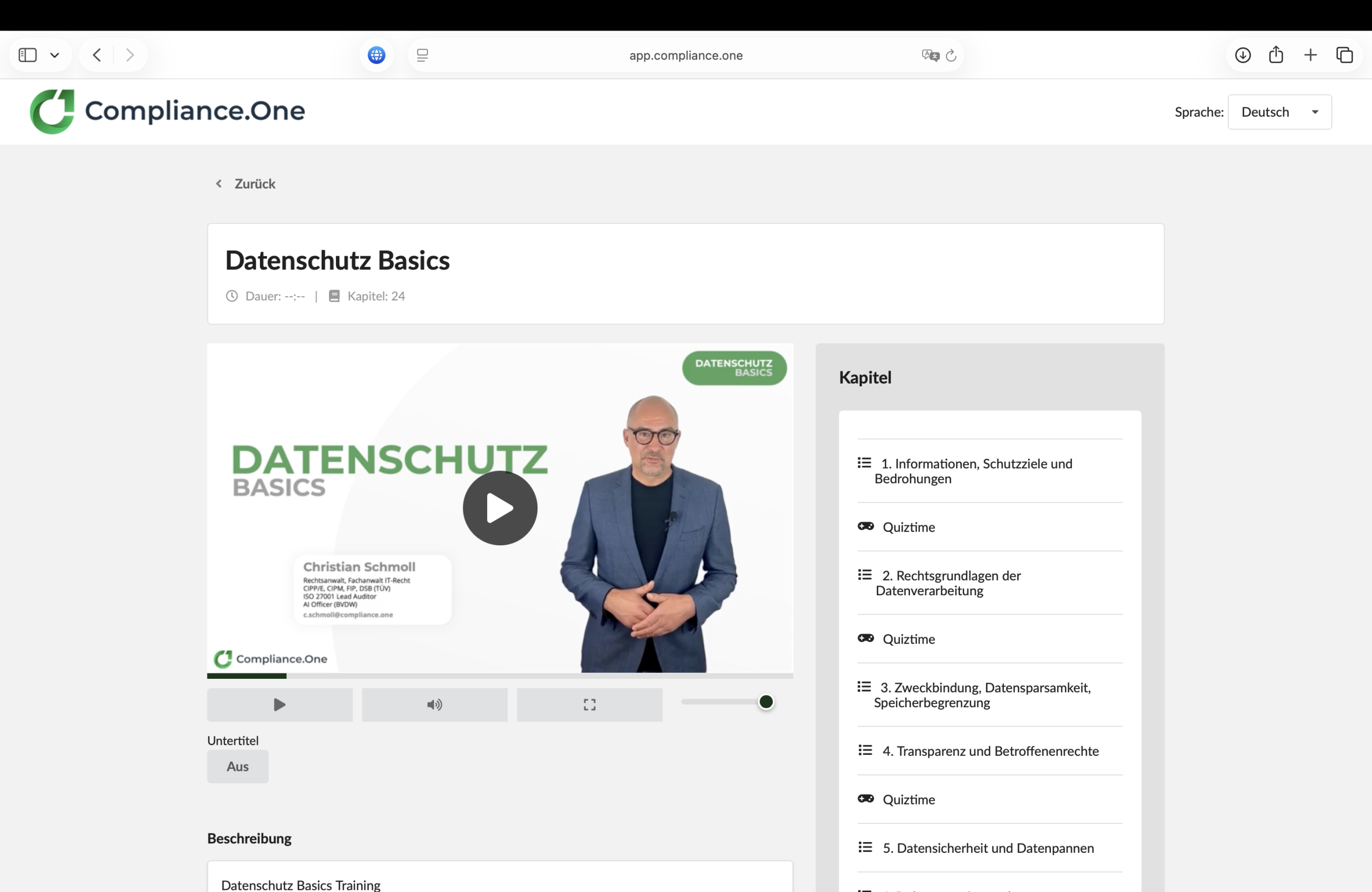 Screenshot Plattform