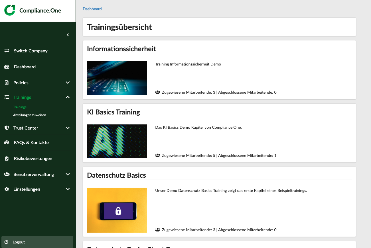 Screenshot Plattform
