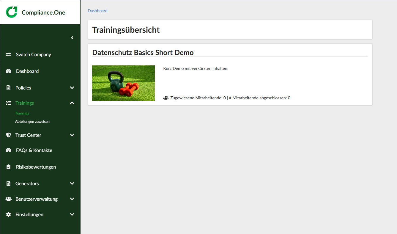 Screenshot Plattform